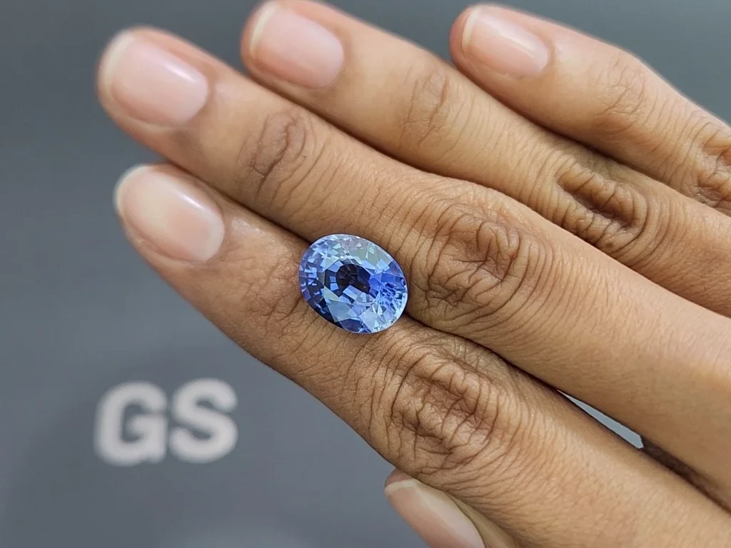 Intense Blue sapphire in oval cut 8.81 carats